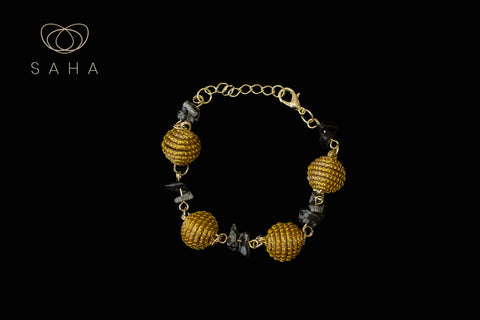 Rectangle Classic Twisted Gold Color Bracelet